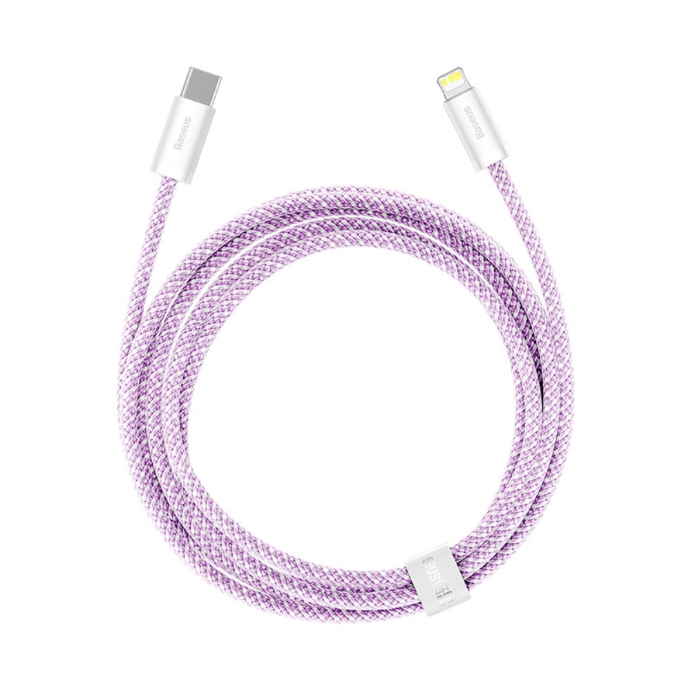 (2m) 20W Dynamic USB C auf Lightning Nylon Ladekabel Fast Charging Datenkabel - Lila