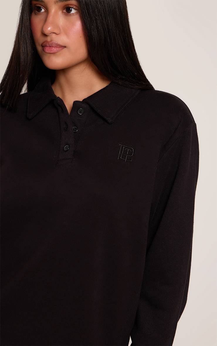 Noir Sweat-shirt Polo