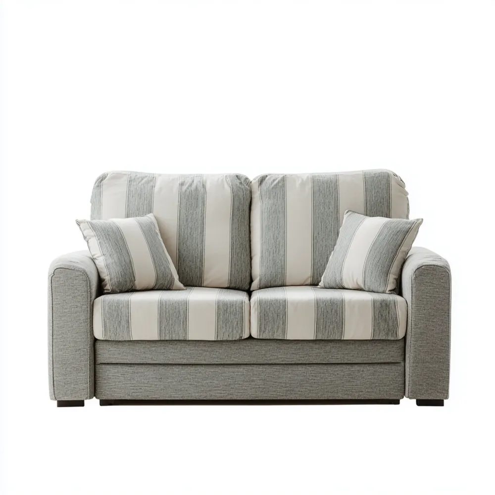 2-Sitzer-Sofa Stoff 150x85x90 cm – Grau/Beige – Modernes Design