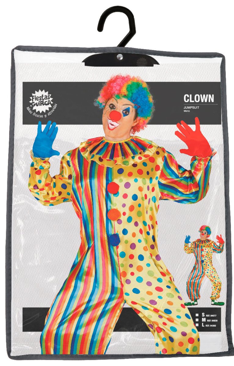 Clownspak Gekleurd Heren