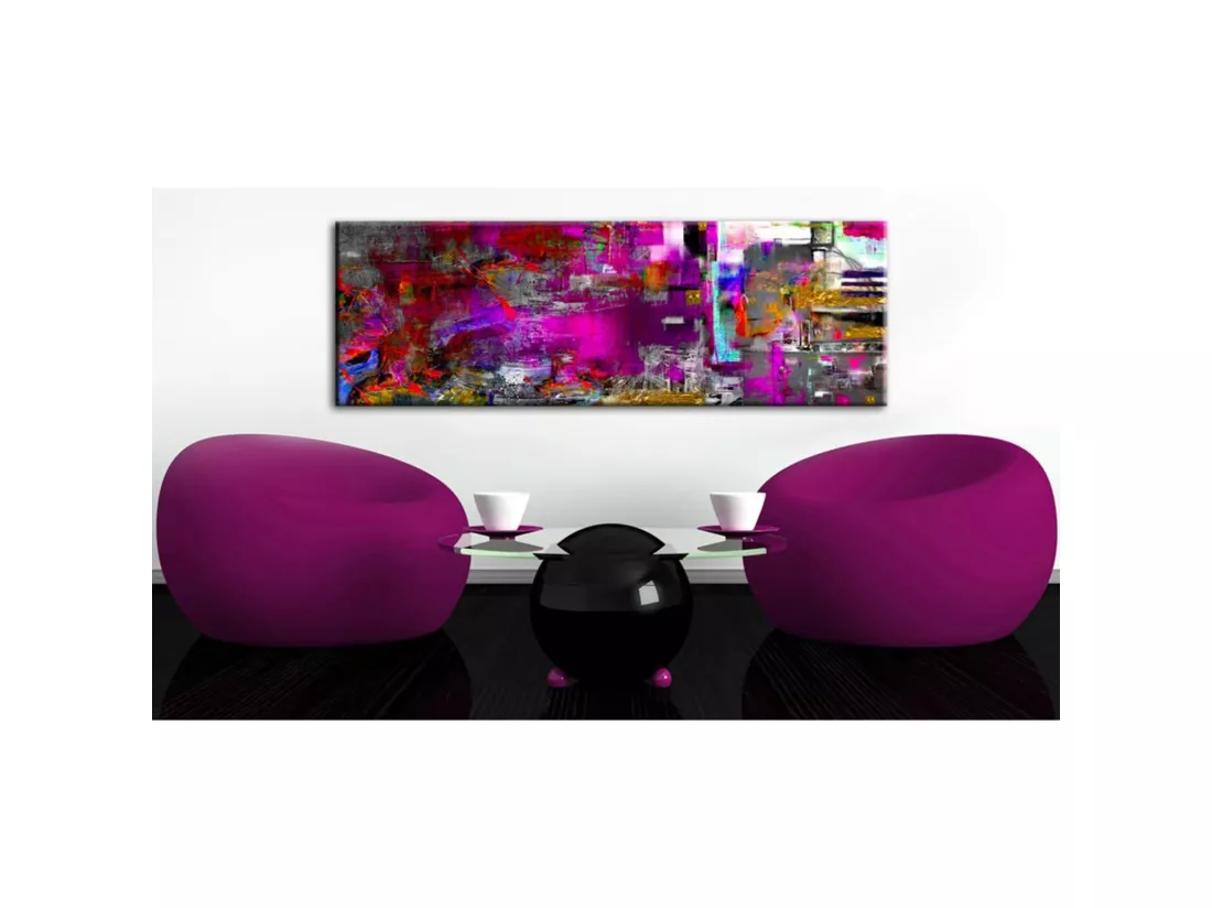 Tableau orangerie pourpre - 150 x 50 cm