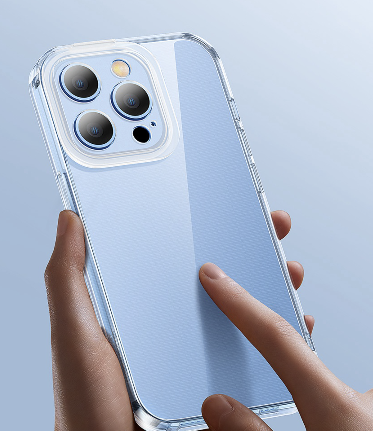 iPhone 14 Pro Hardcase Hülle TPU Bumper 4x Objektiv Kameraschutz   Display Panzerglas - Transparent