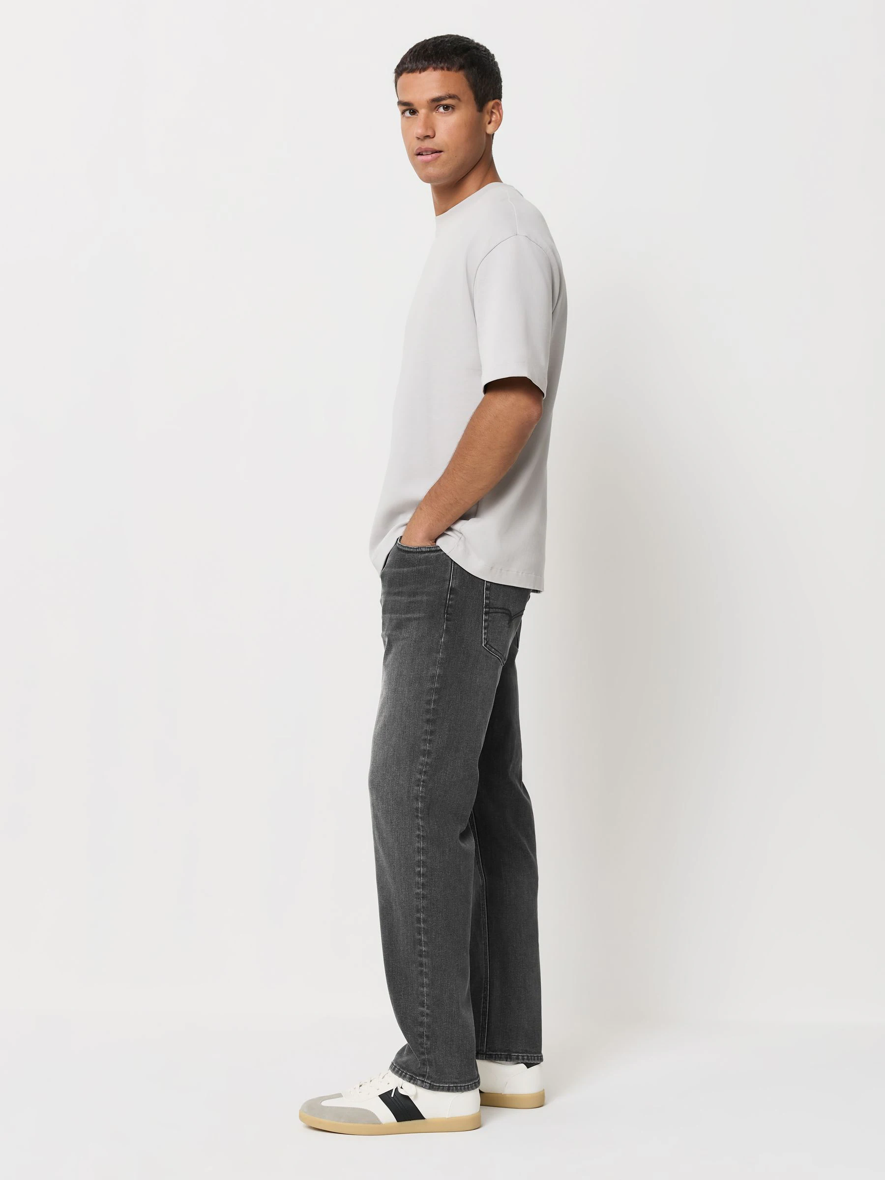 Grijs - ThermoGen - Straight fit - Motionflex jeans