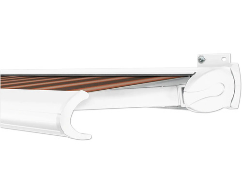 SOLUNA cassettescherm Exclusiv 2x1,5 design S3013 frame RAL 9010 zuiver wit aandrijving rechts incl. motor en wandschakelaar