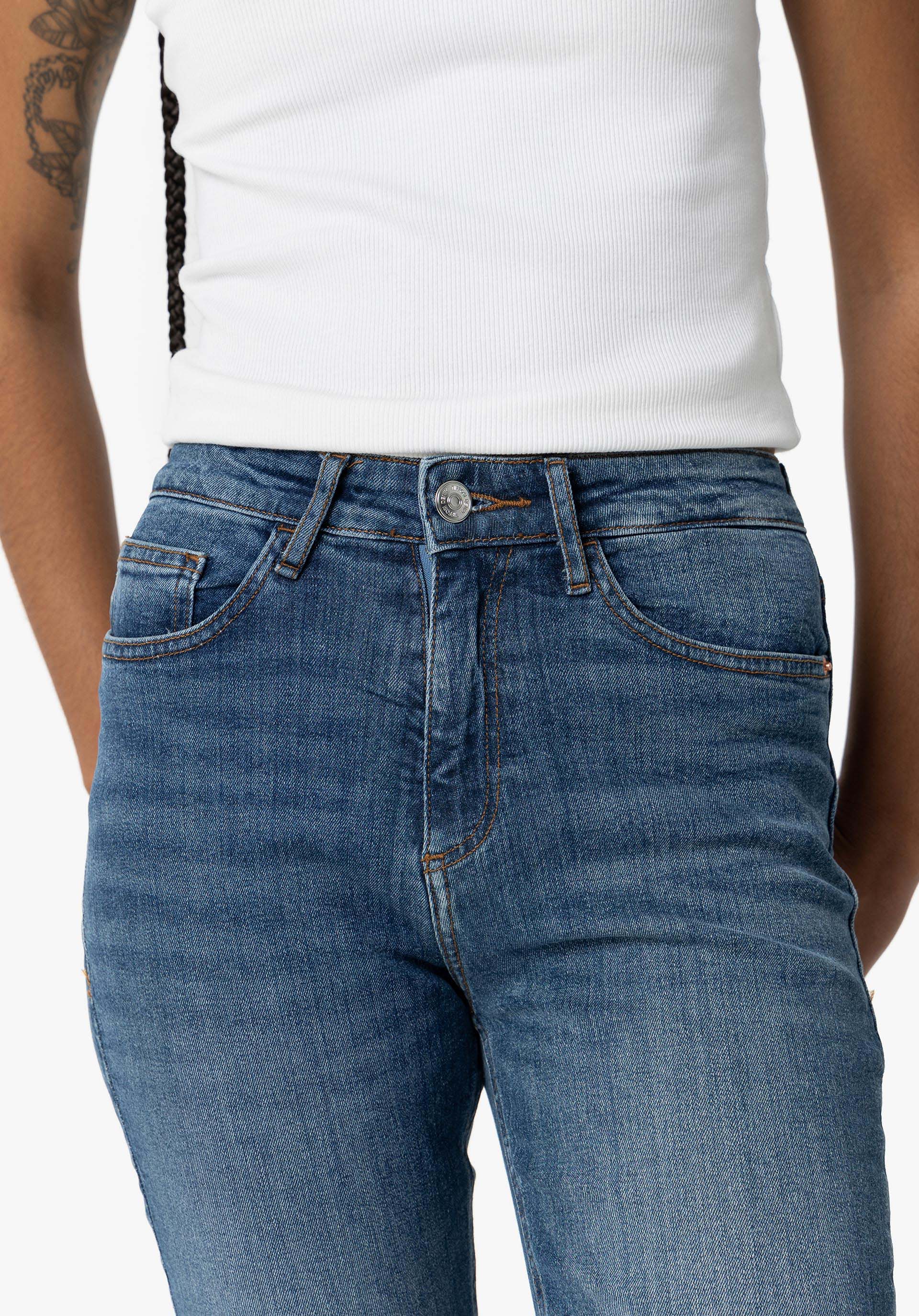 Jeans Lauren Skinny Cintura Alta
