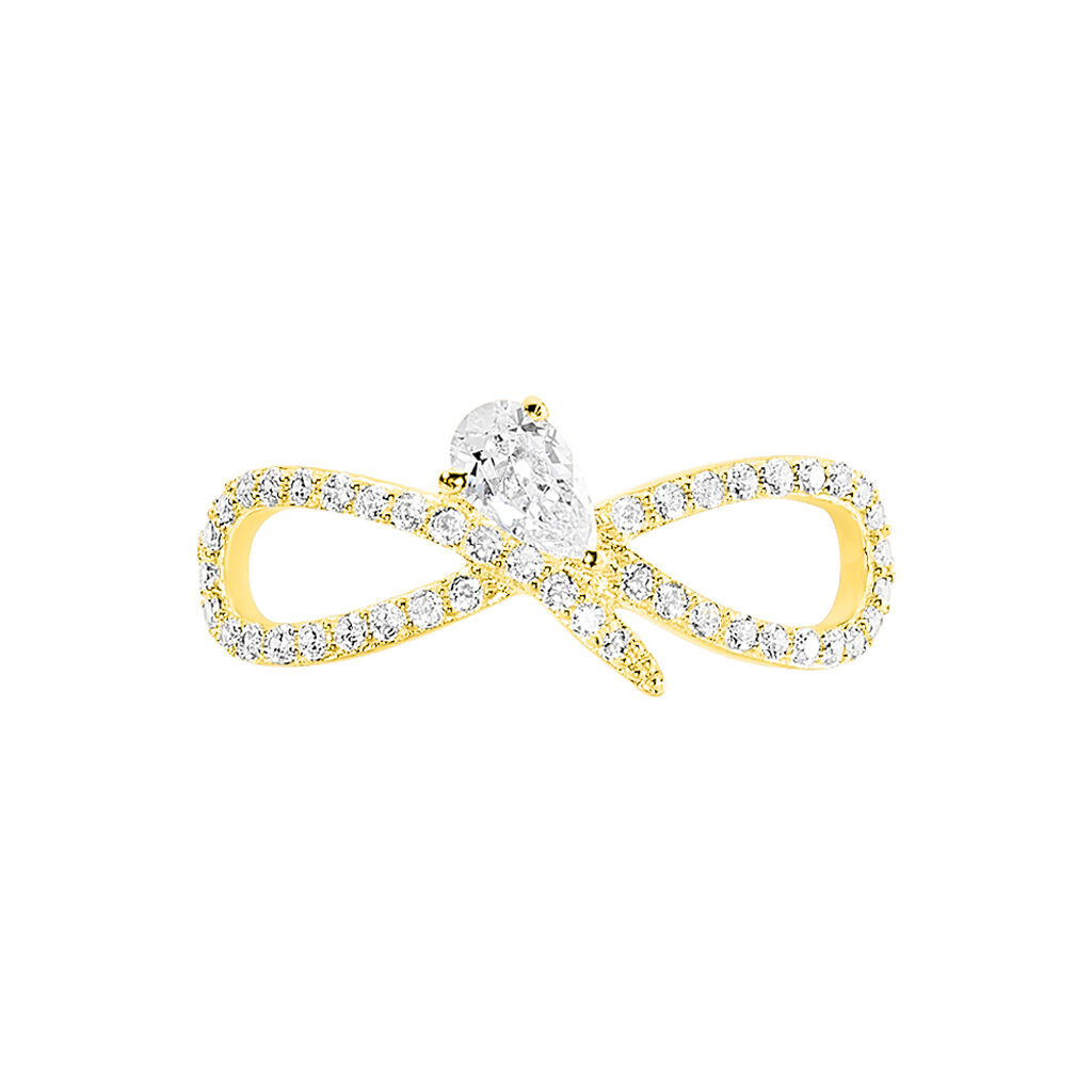 Bague Myrtle Or Jaune Oxyde De Zirconium