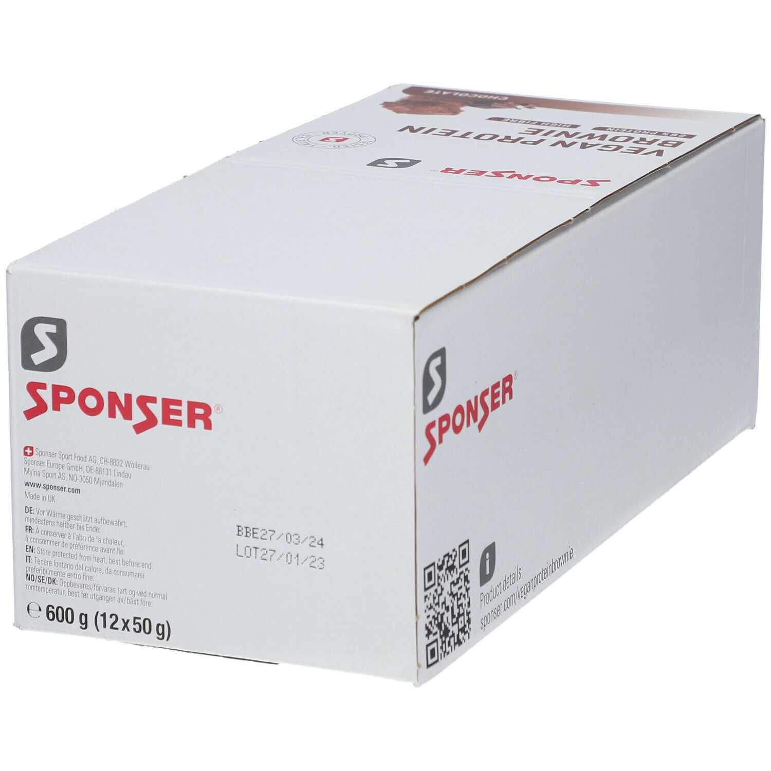 SPONSER® VEGAN PROTEIN BROWNIE