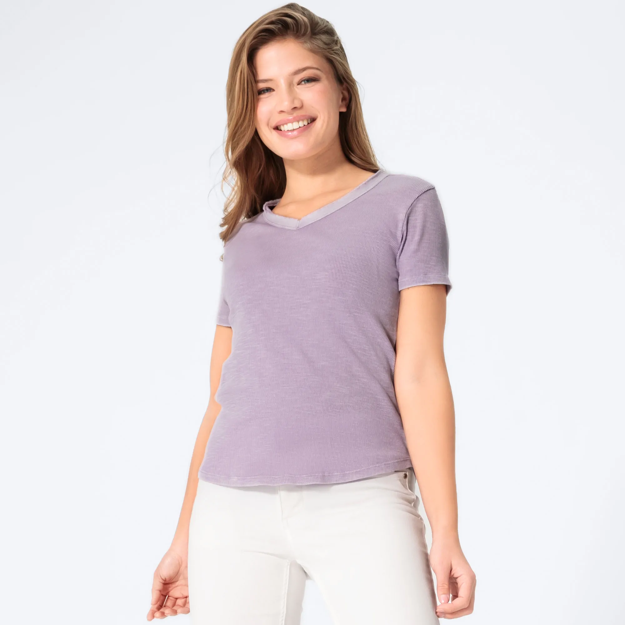 Damen-T-Shirt mit Wasch-Effekt