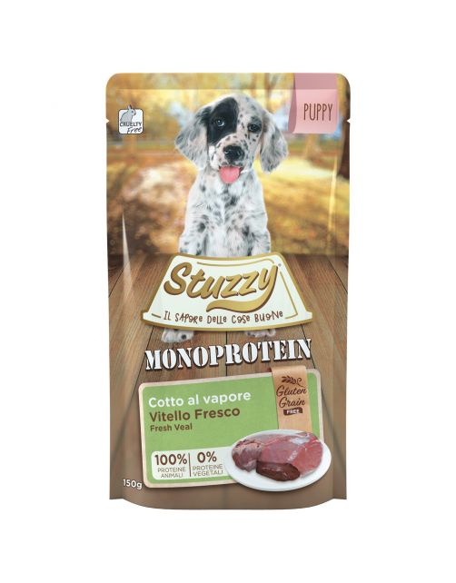 Stuzzy Puppy Dog Grain Free Monoprotein Pouch - Hondenvoer - Kalf 150 g