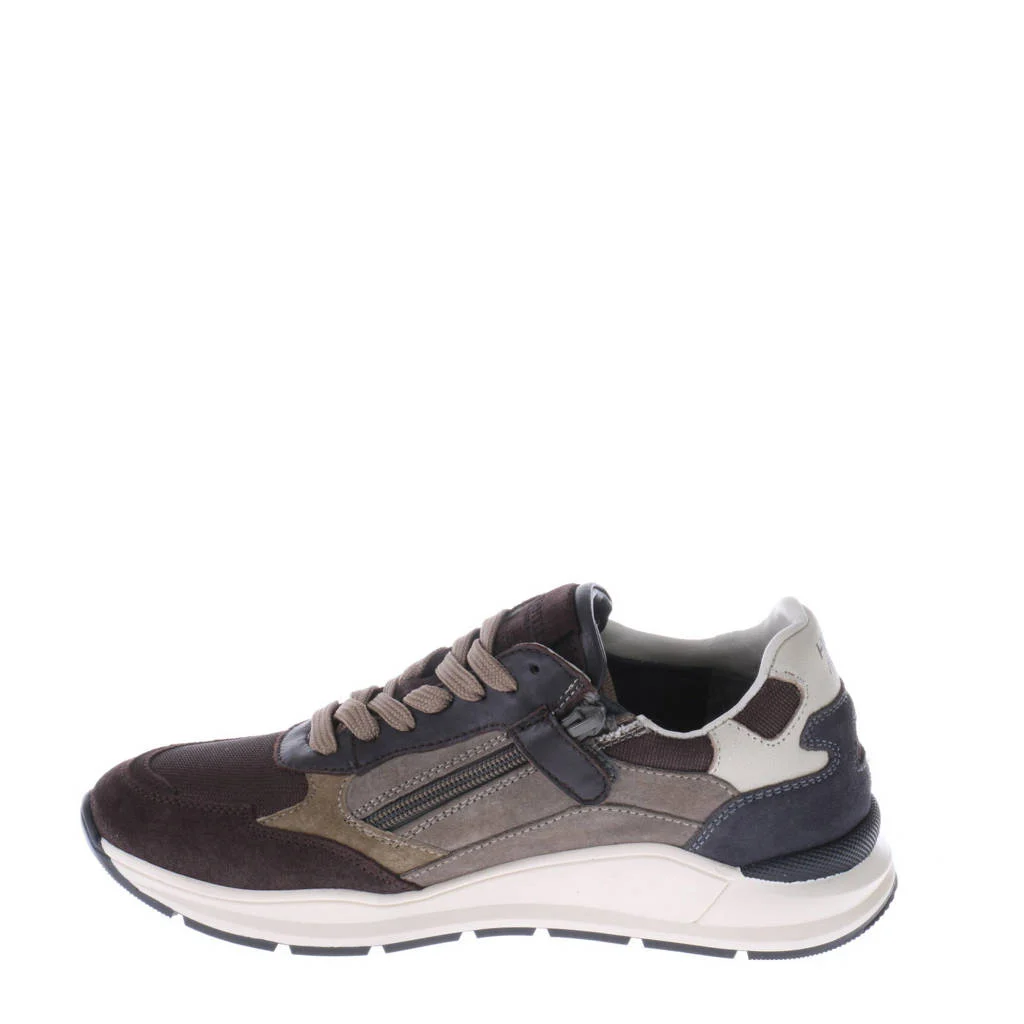 Hip suède sneakers donkerbruin
