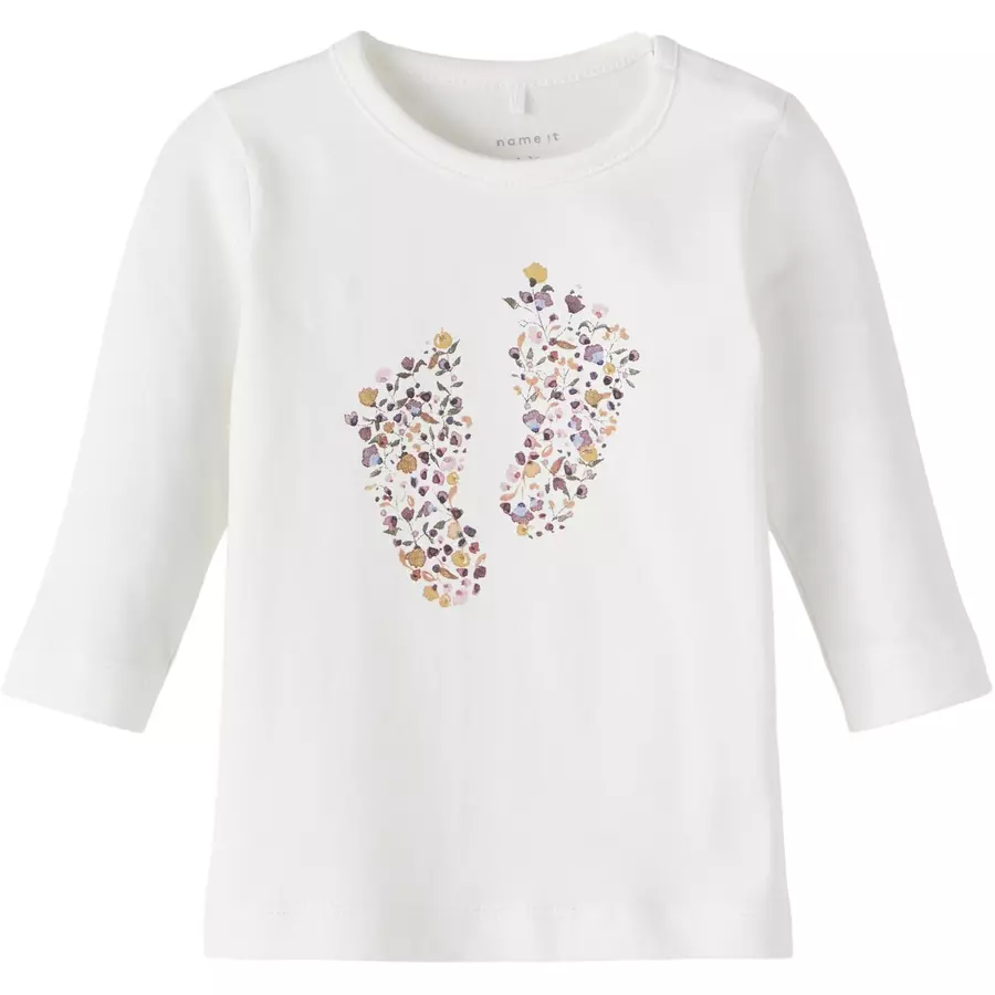 name it Langarmshirt Nbflenette White Alyssum