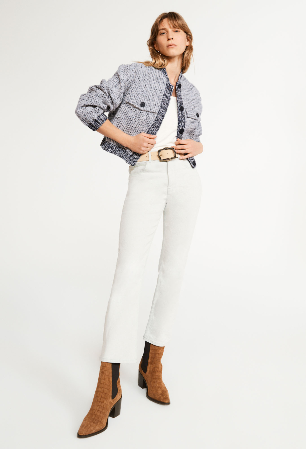 Bomber en tweed