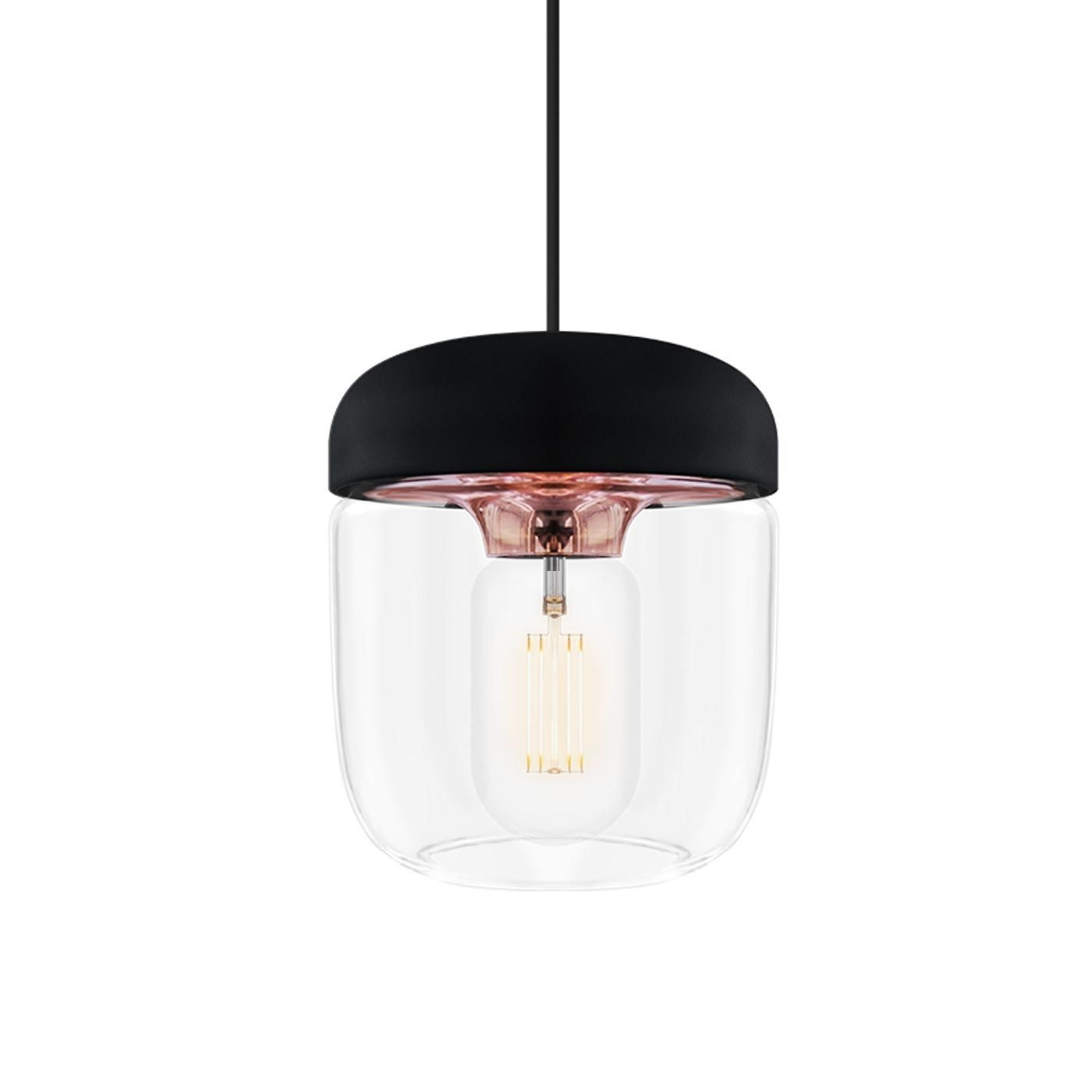 Hanglamp Acorn koordset zwart Koper