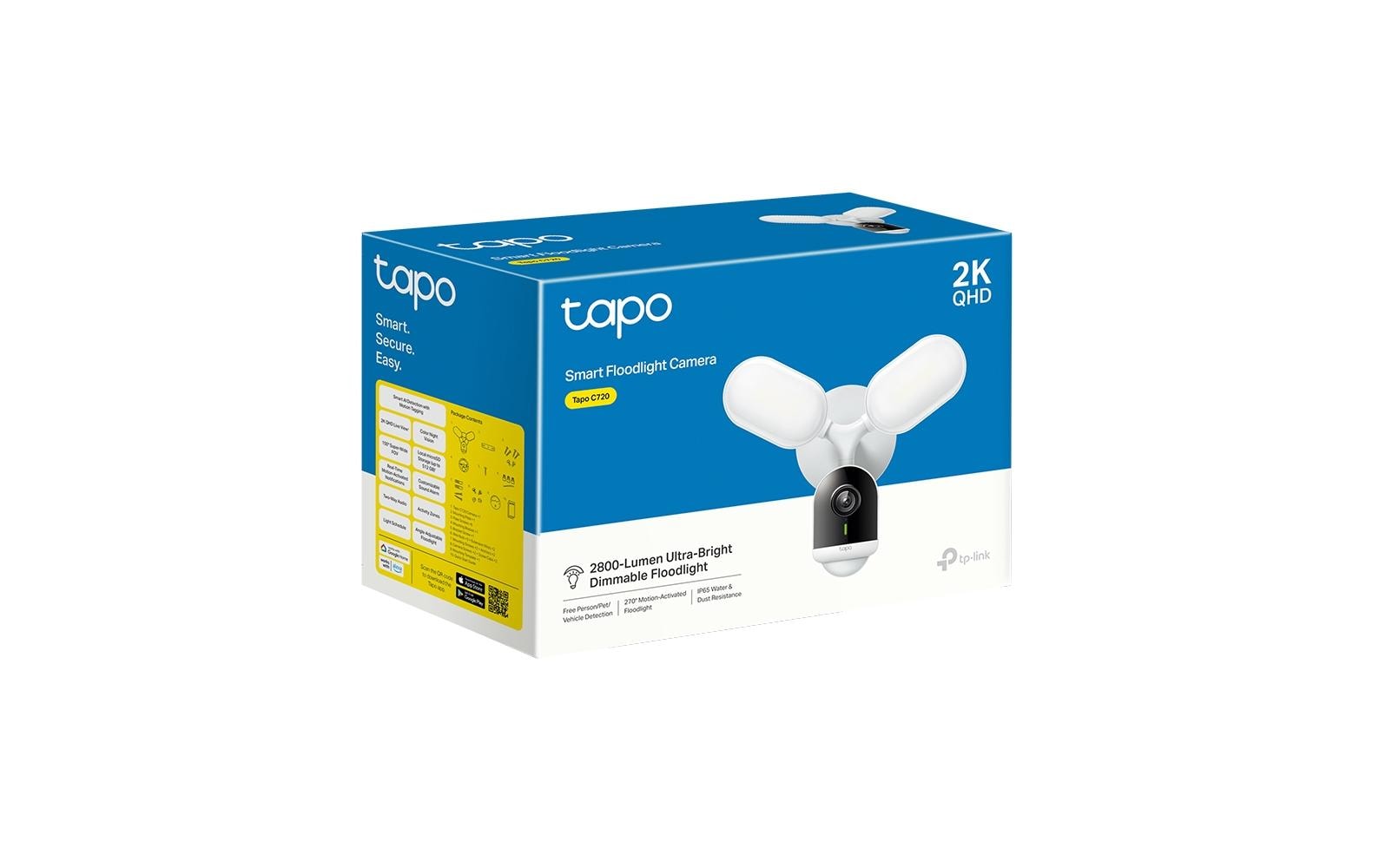 Netzwerkkamera Tapo C720 2K QHD<br>Intelligente Flutlichtkamera