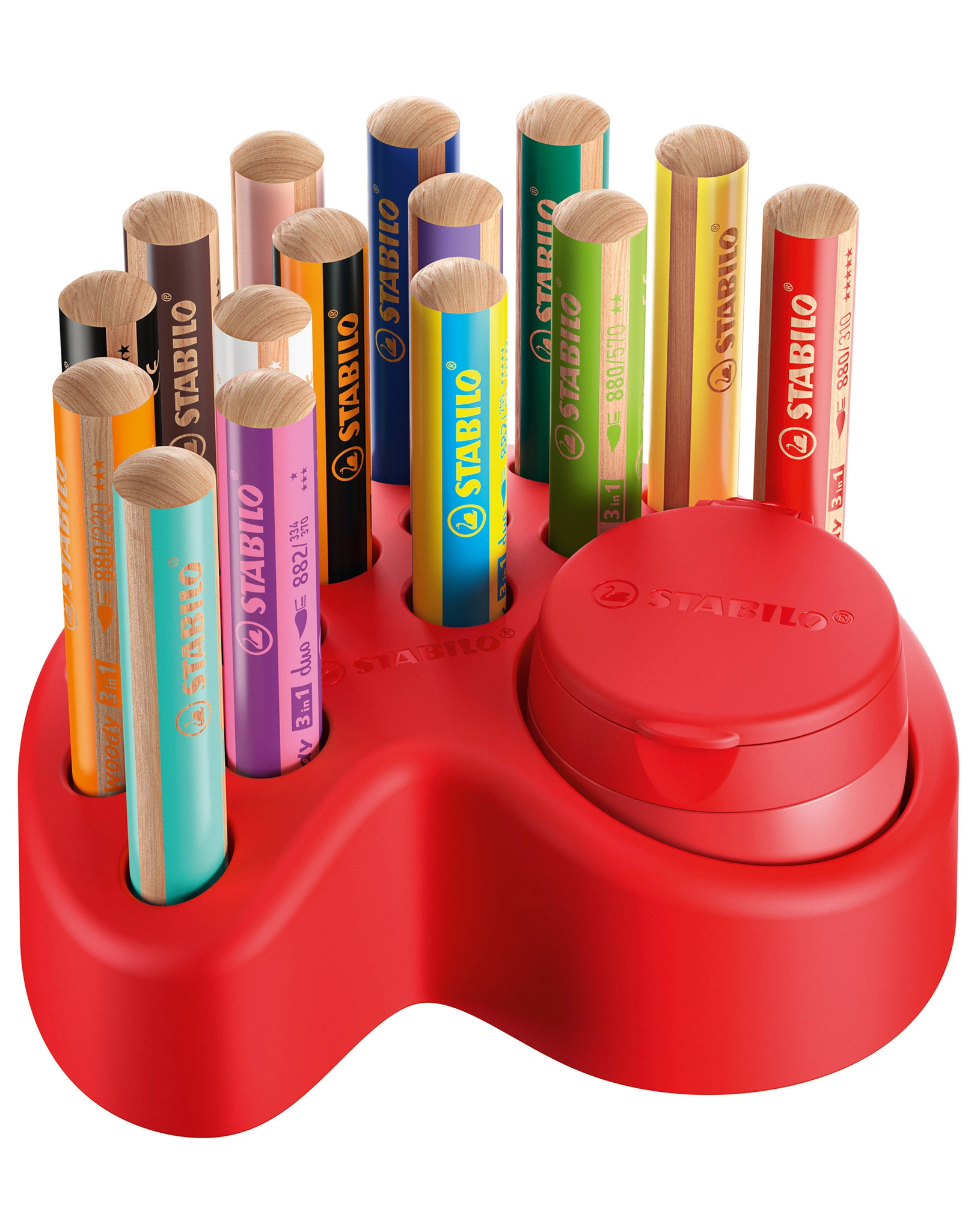 Premium-Tischset STABILO® woody 3in1 15er-Pack