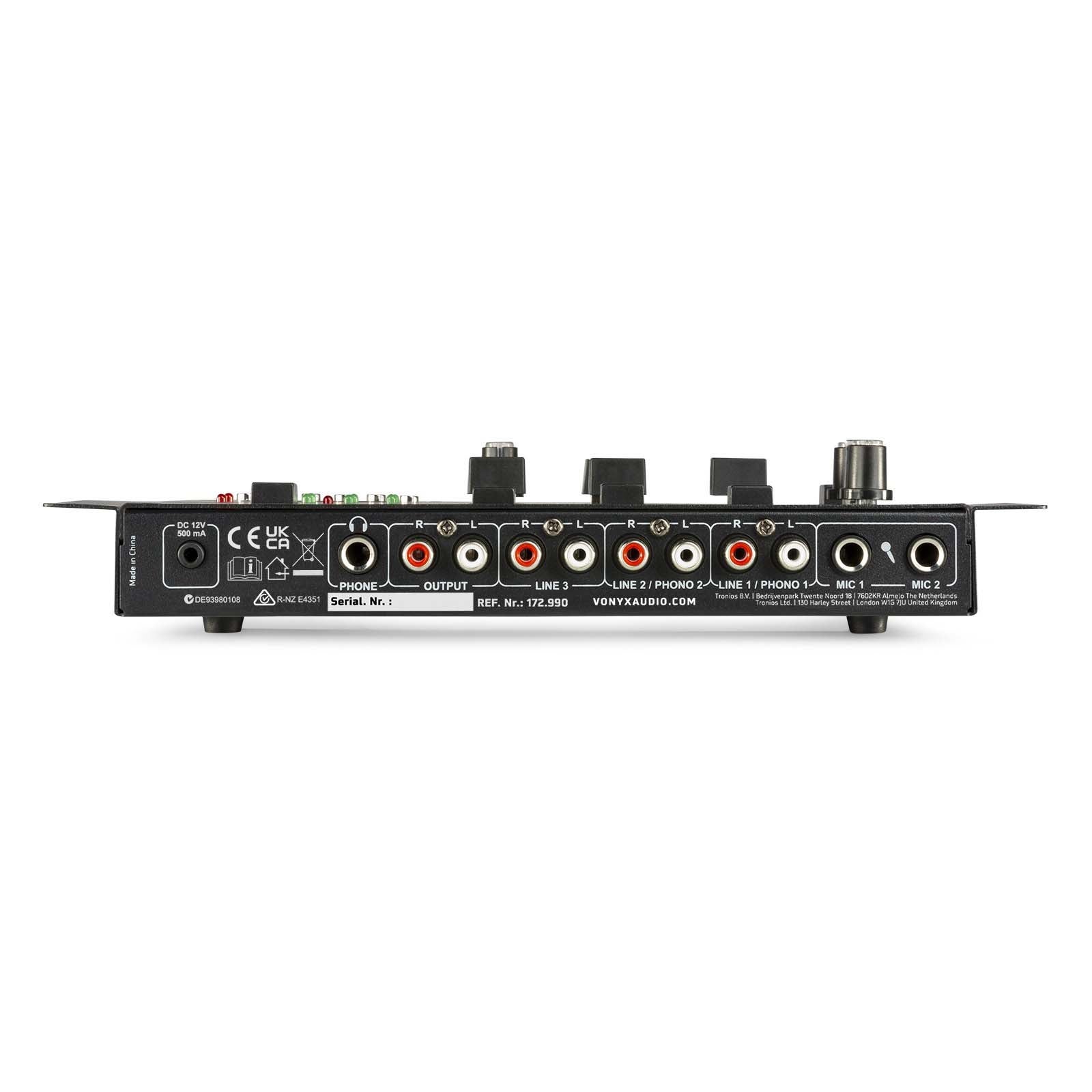 Vonyx STM3030 3-kanaals mixer met USB en Bluetooth