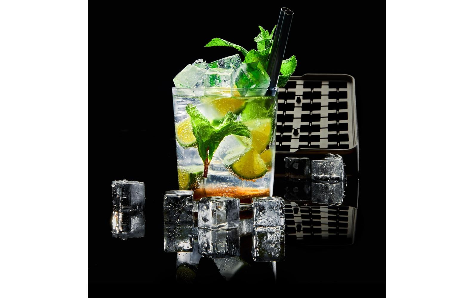 Eiswürfelform Würfel Schwarz / Transparent, 2 x 2 cmIce Former