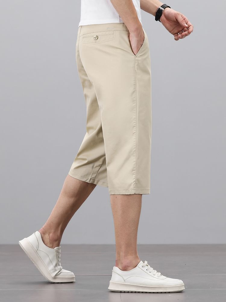 Denimic - Effen short met middelhoge taille