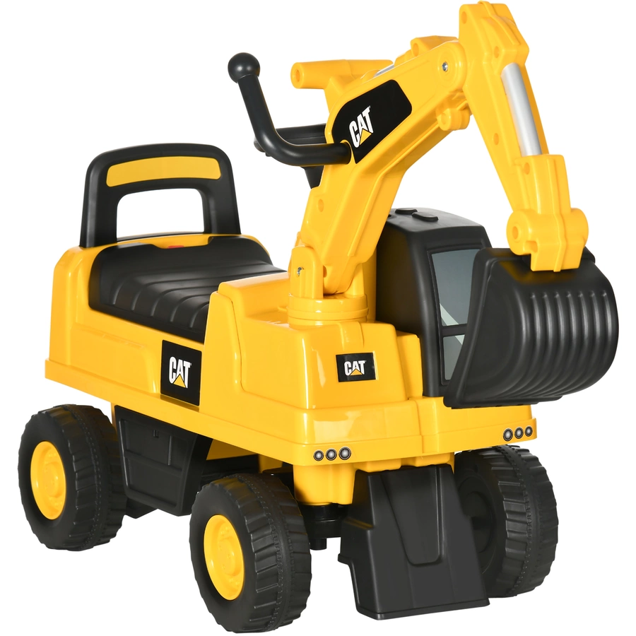 HOMCOM Sitzbagger mit steuerbarer Schaufel gelb