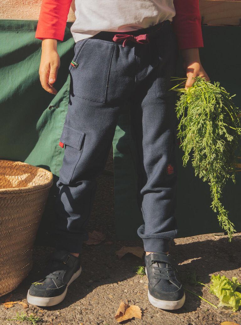 Pantalon cargo bleu marine