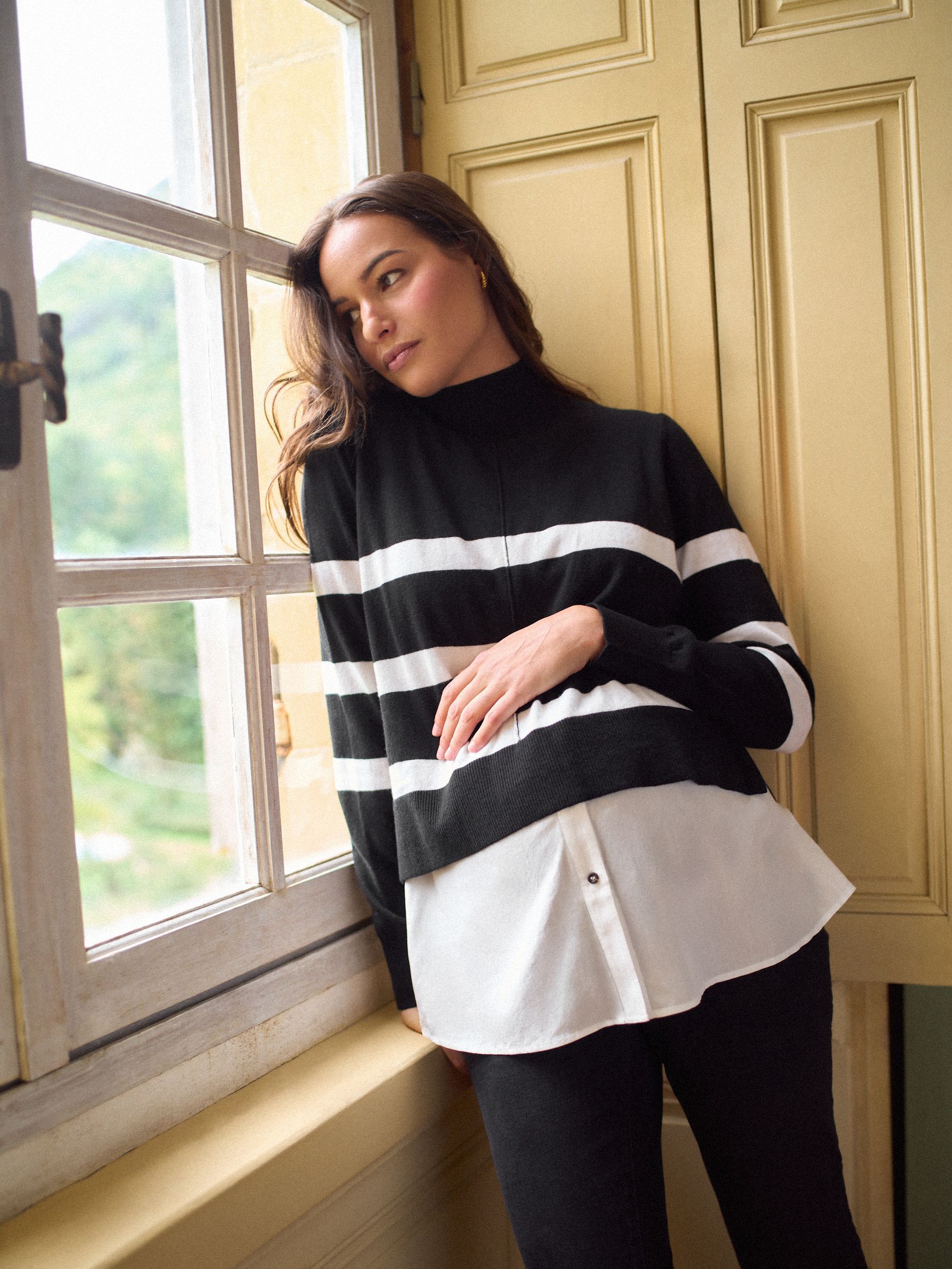Seraphine Zwangerschap & Borstvoeding Laagjes Gebreide overhemd Top