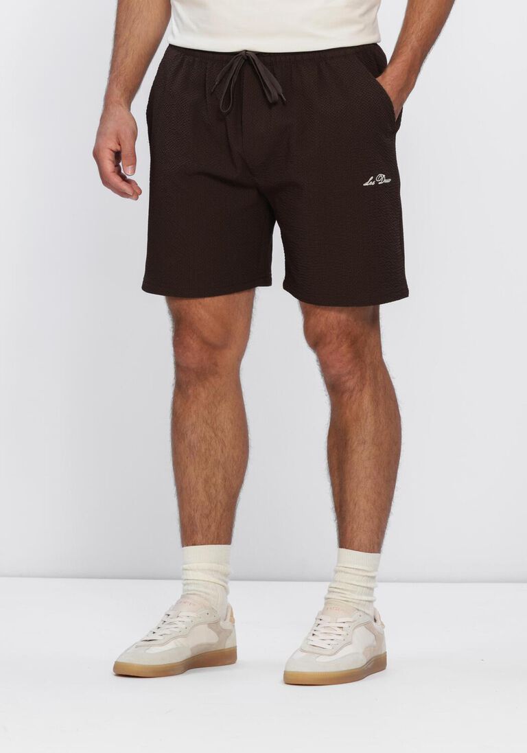 bruine les deux zwembroeken stan seersucker swim shorts