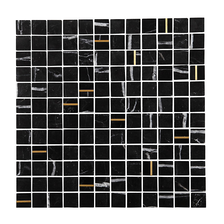 Mosaïque 29,7 x 29,70 cm marbre noir