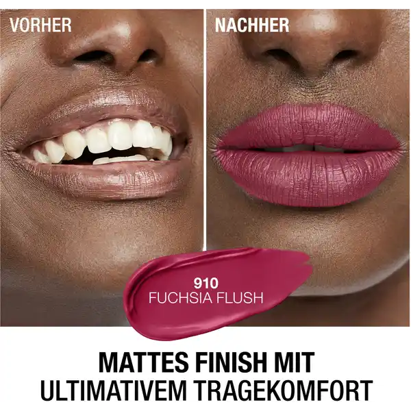 Lasting Perfection Mega Matte Liquid Lip Color, Fb. 910 Fuchsia Flush