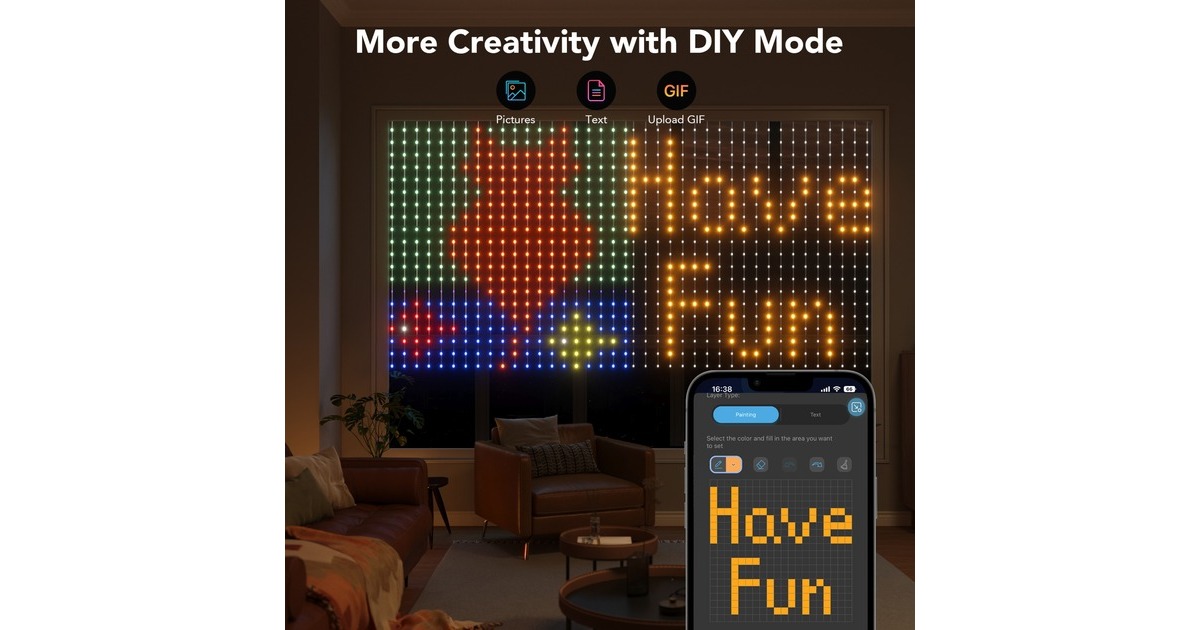 GoveeNetflix Curtain Lights sfeerverlichting  (2,4GHz wifi)