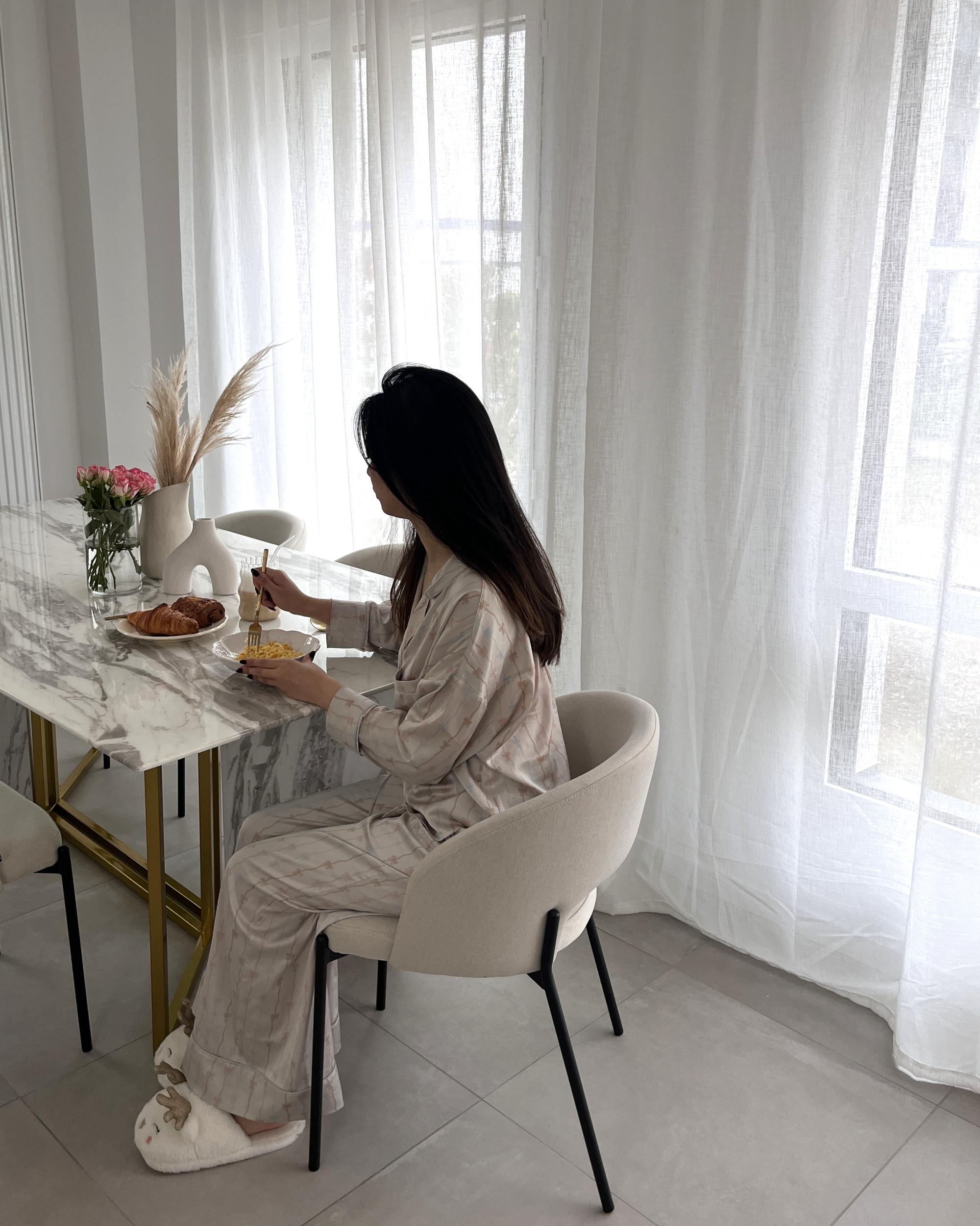 Set van 2 eetkamerstoelen PENNY Stof Lichtbeige