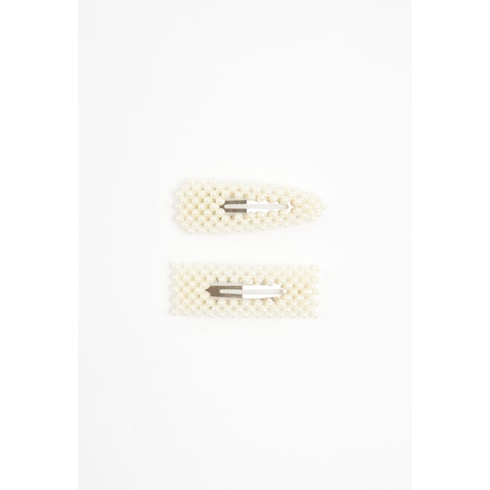 Veritas-Set 2 haarspelden parels 7,5x2,5cm
