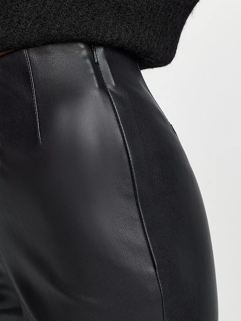 RICH & ROYAL Leggings in Lederoptik schwarz