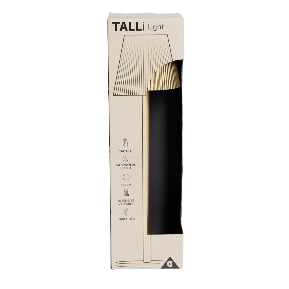 Lampe de table Talli USB tactile jaune Ø11xH37cm