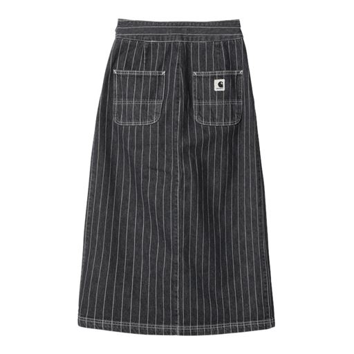 Carhartt WIP W' Orlean Nederdel, Black/White (Stone Washed), XS