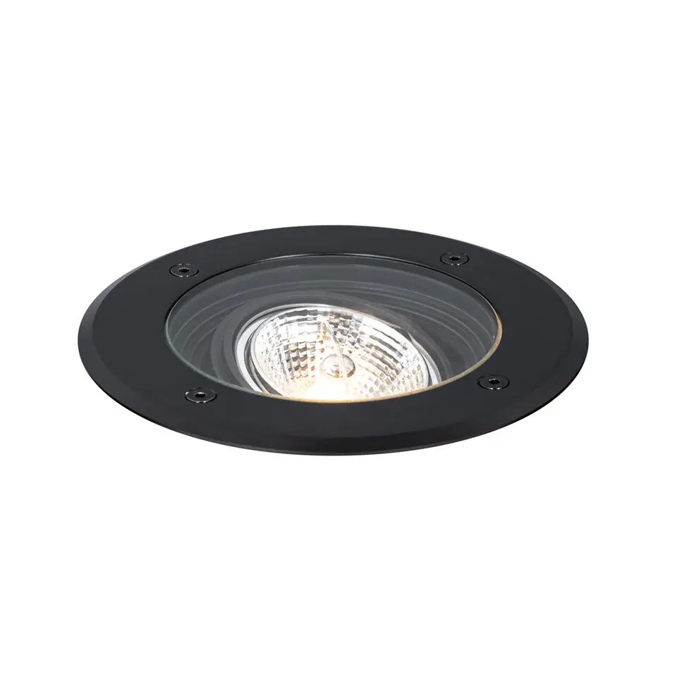 Qazqa grondspots delux zwart gu10