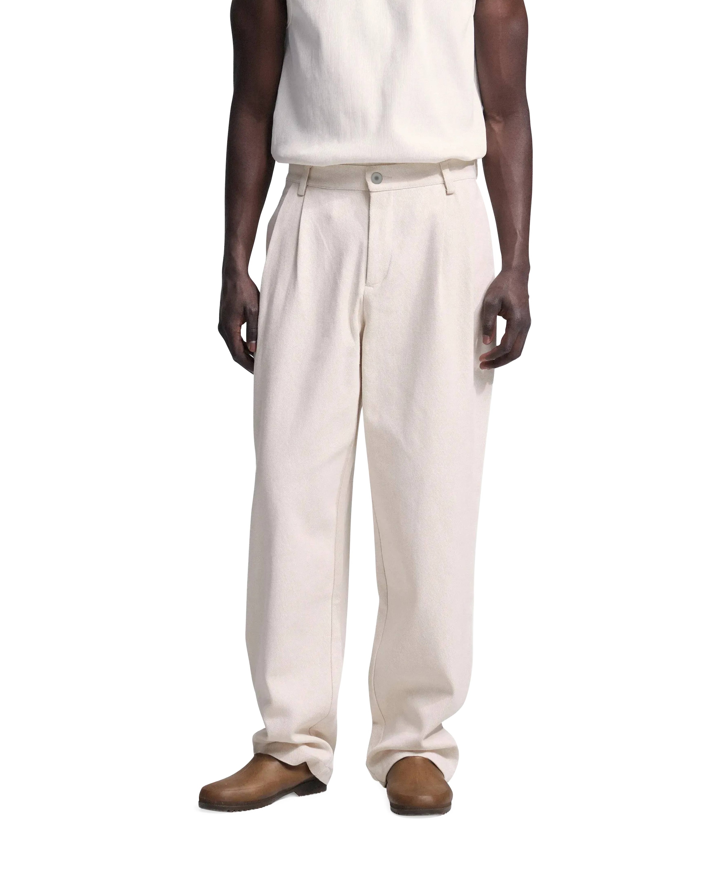 Bram's Fruit Twill Trousers heren broek ecru