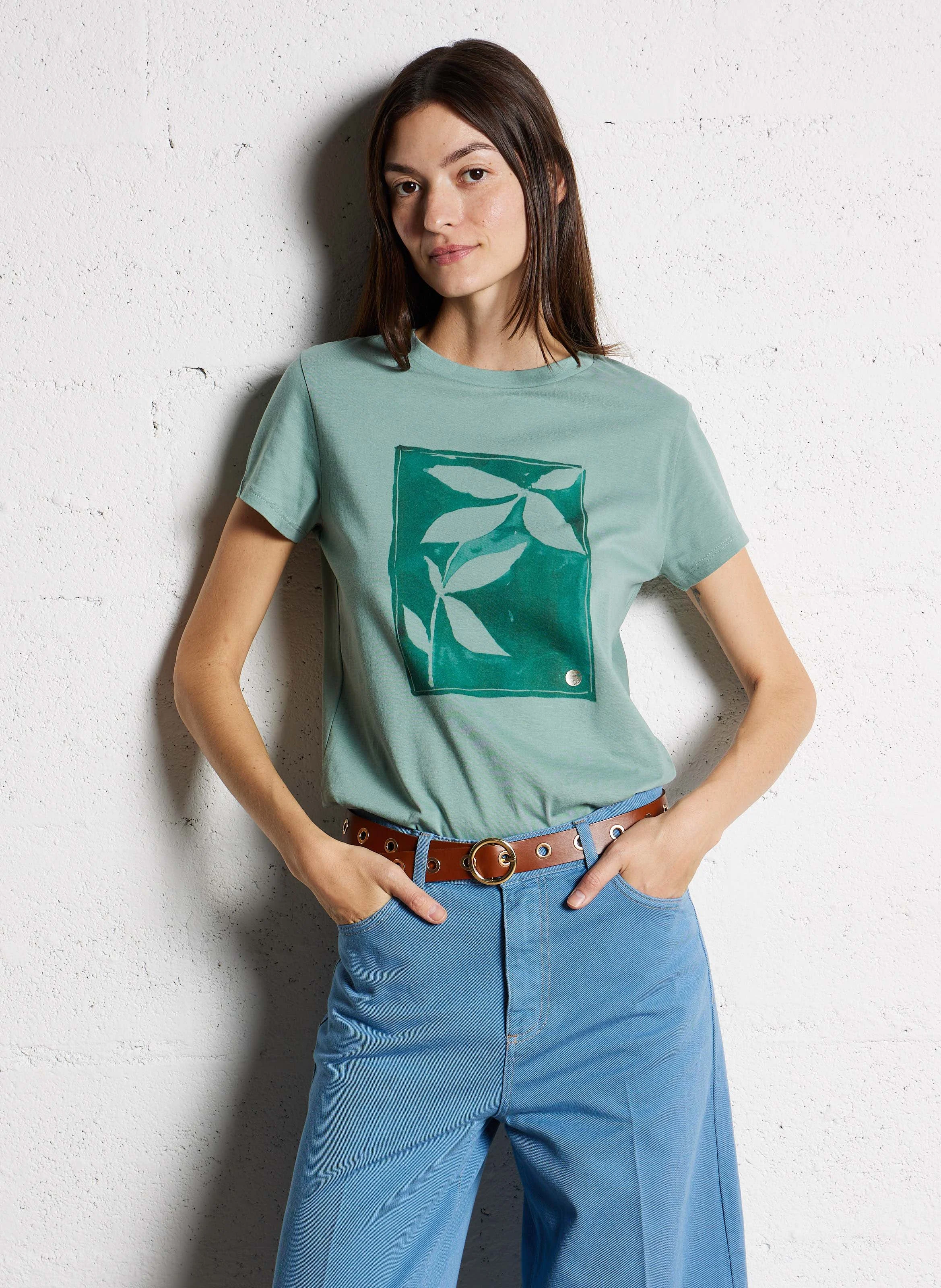 MASTER - Tee-shirt col rond en coton | Vert