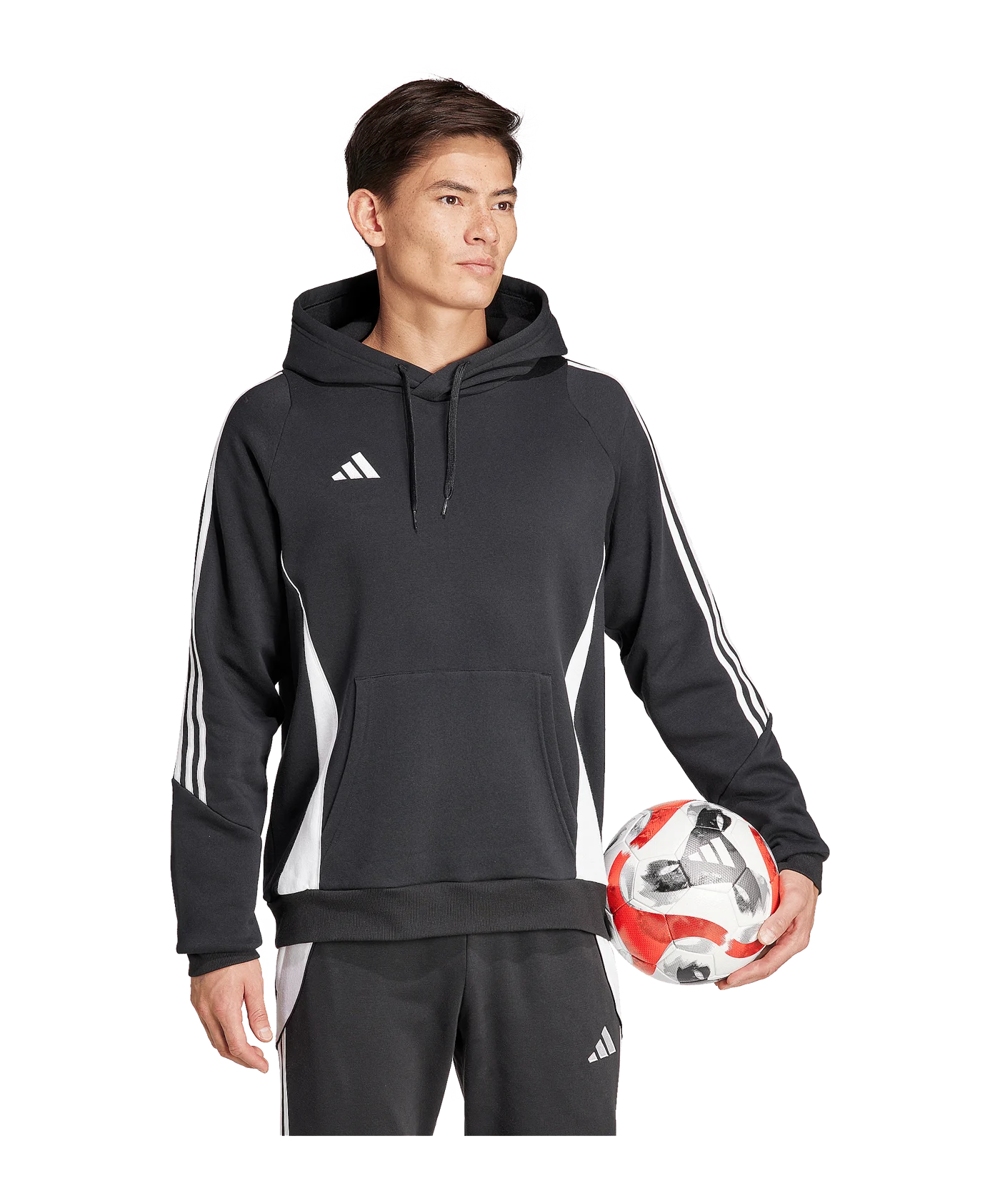 adidas Tiro 24 Hoody Schwarz Weiss
