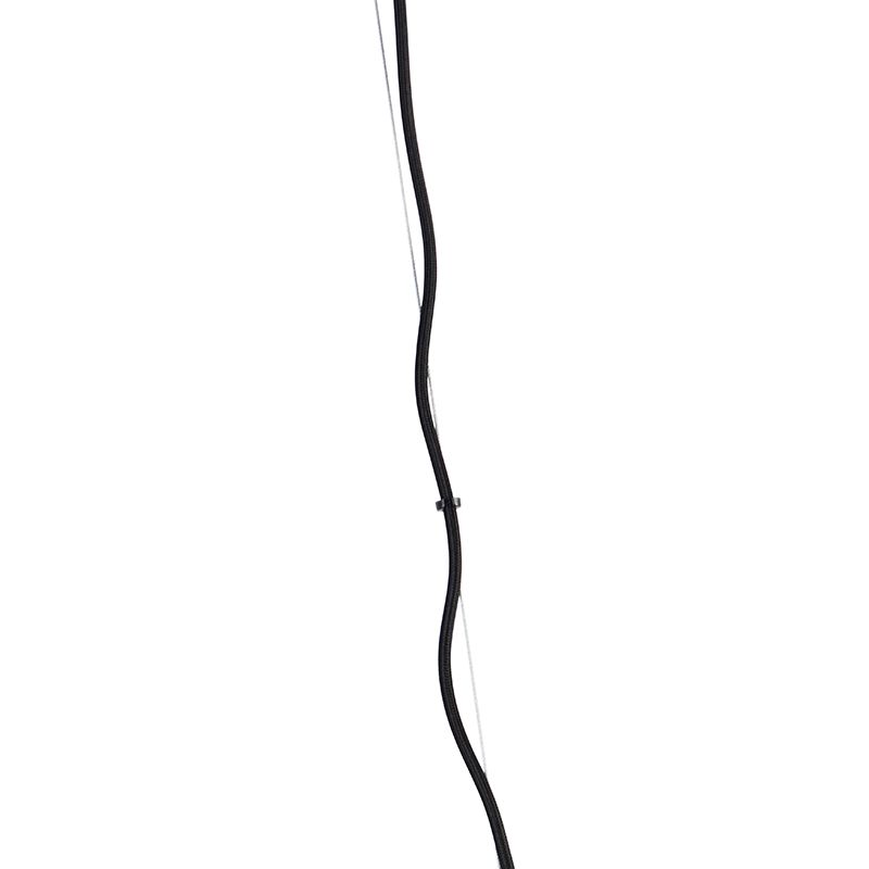Smart hanglamp zwart met smoke glas 8-lichts rond incl. 8 Wifi G9 - Uvas