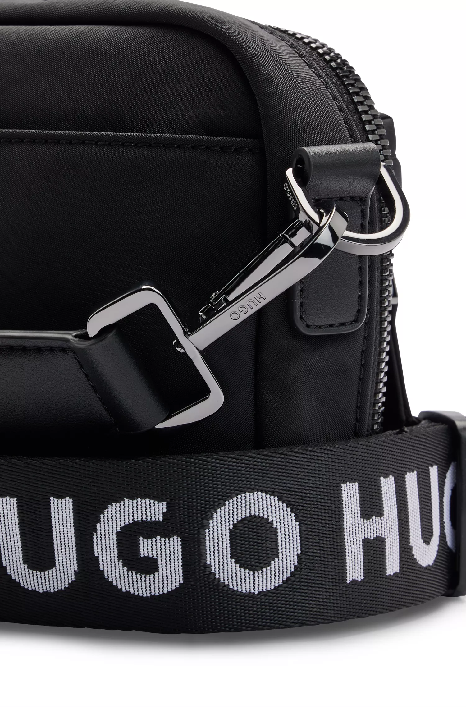 Bolsa transversal HUGO vermelha com alça ajustável personalizada.