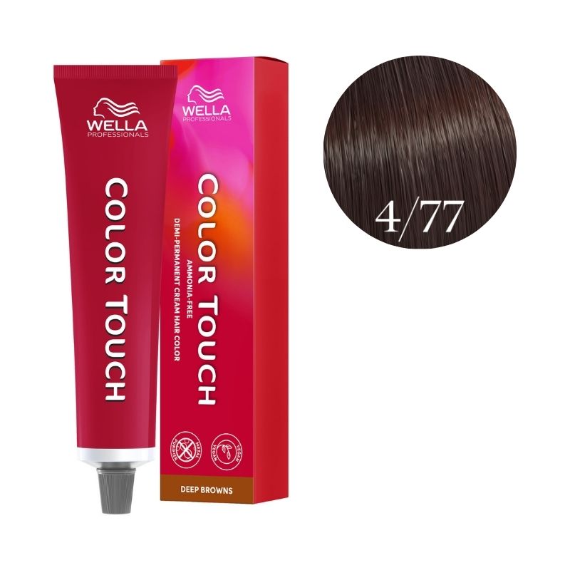 Coloration Color Touch Deep Browns 4/77 Châtain Moyen Marron Intense Wella 60ml