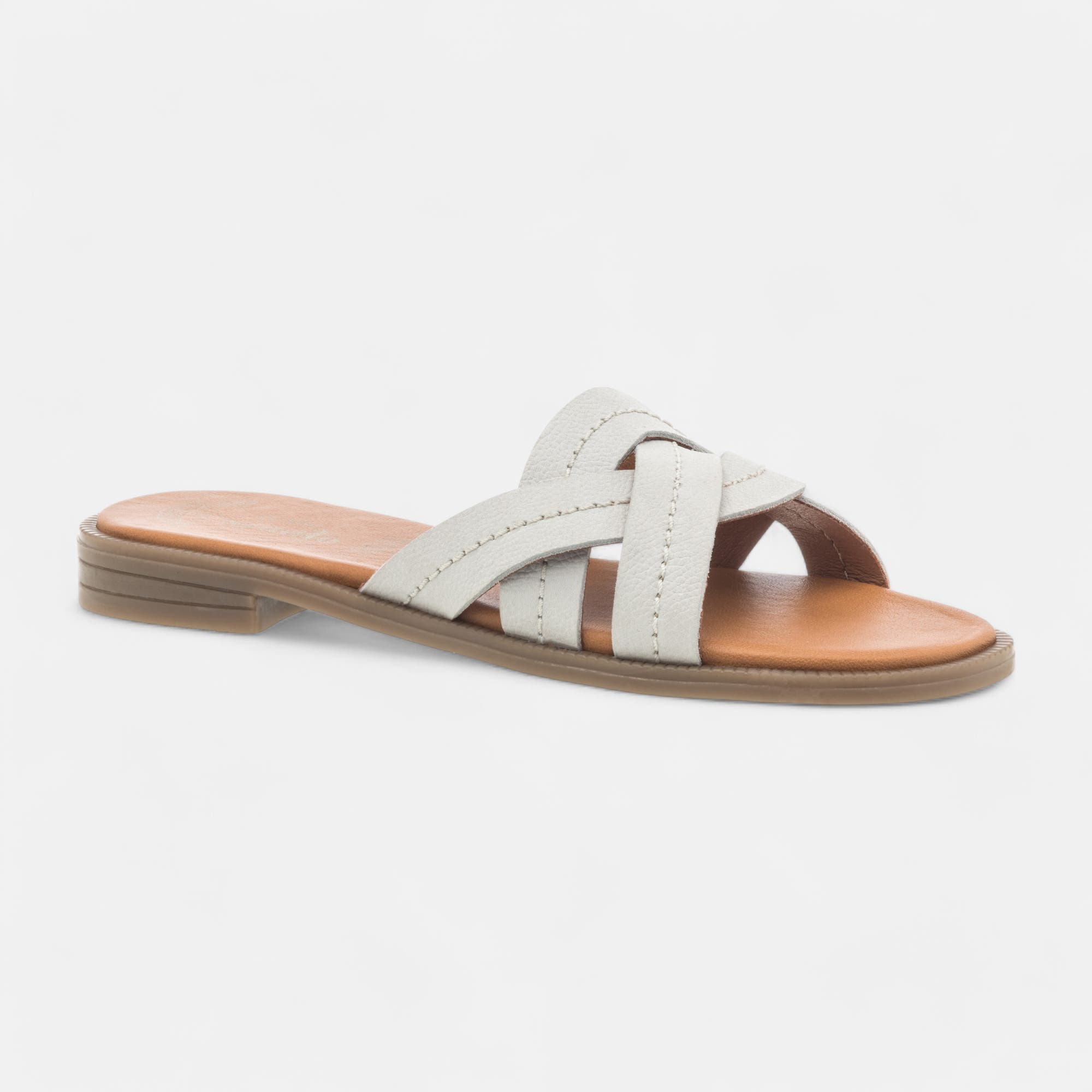 Mules Femme en cuir beige