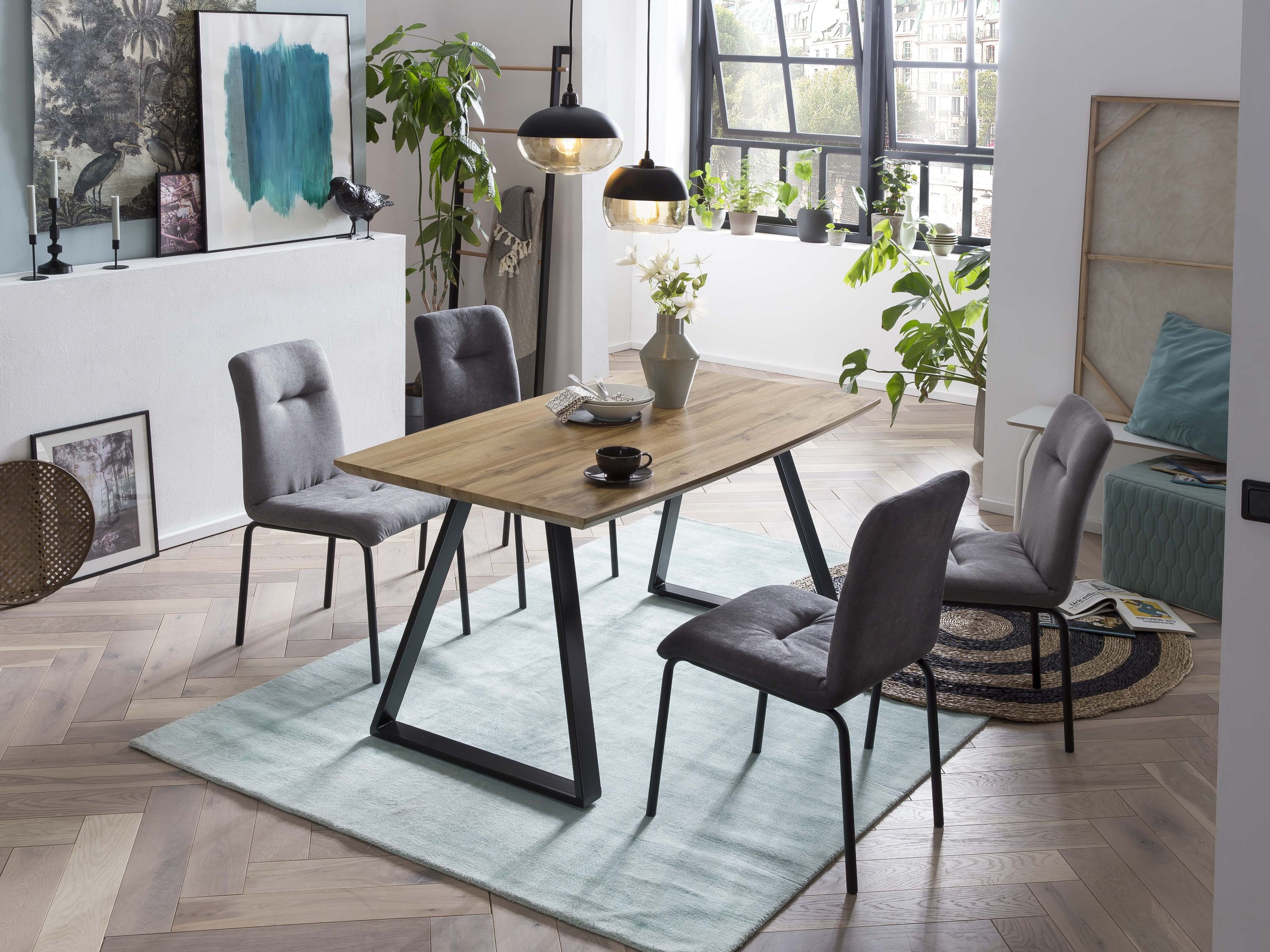 Tisch 140x80 natur Esstisch Speisetisch Küchentisch Wohnzimmer Esszimmer