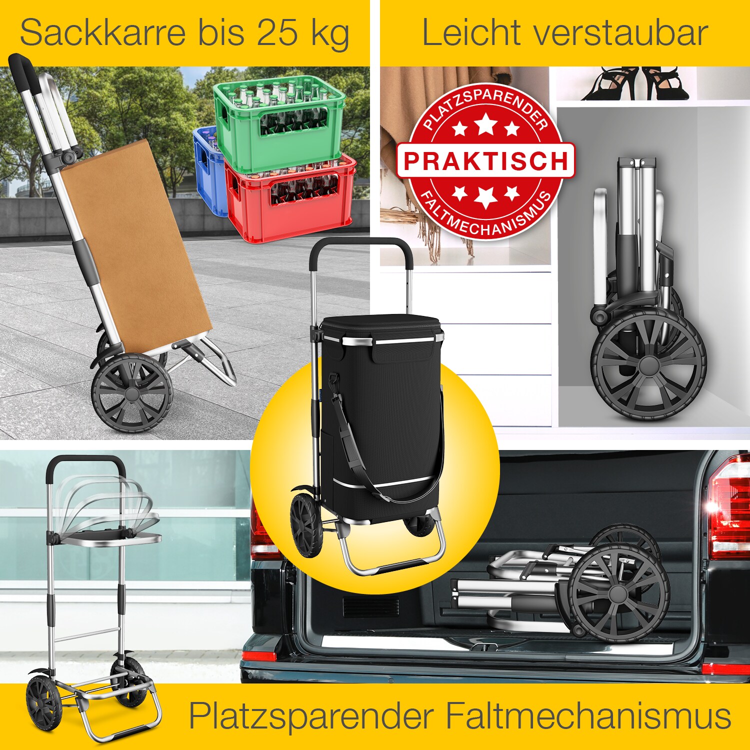 maxVitalis Einkaufstrolley mit Kühlfunktion