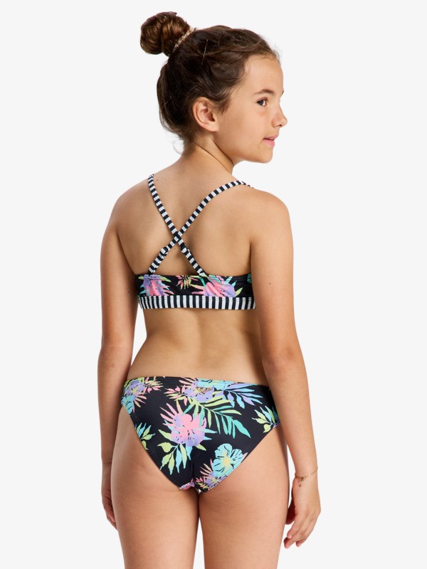 Roxy Active Set Ensemble bikini triangle deux pièces Noir Filles 6-16 ans