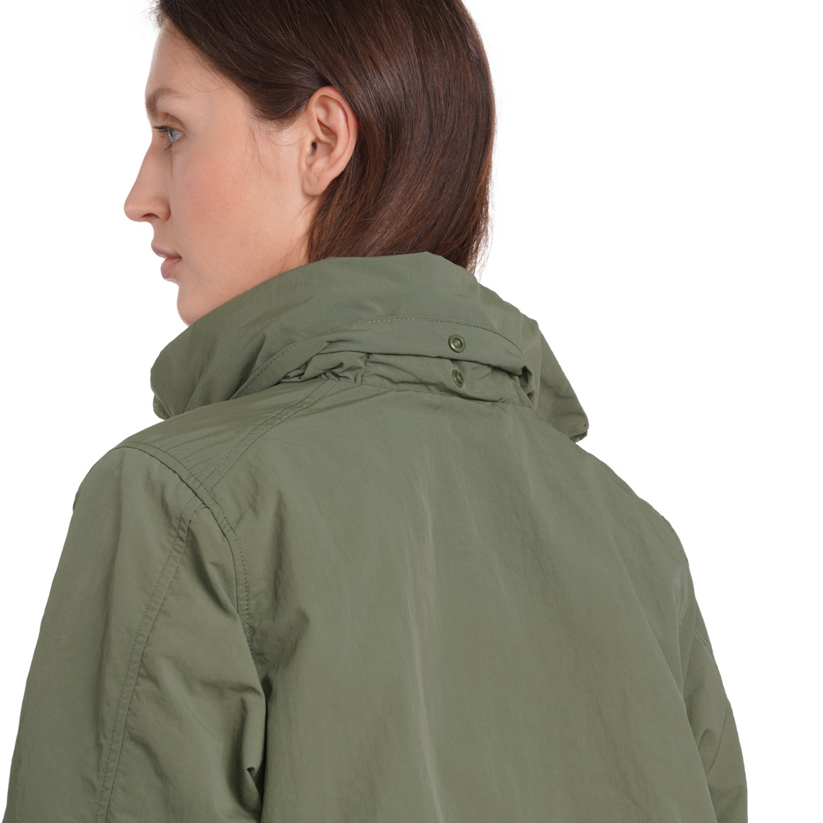 Gina Sports Damen Sport-Jacke mit versteckter Kapuze oliv