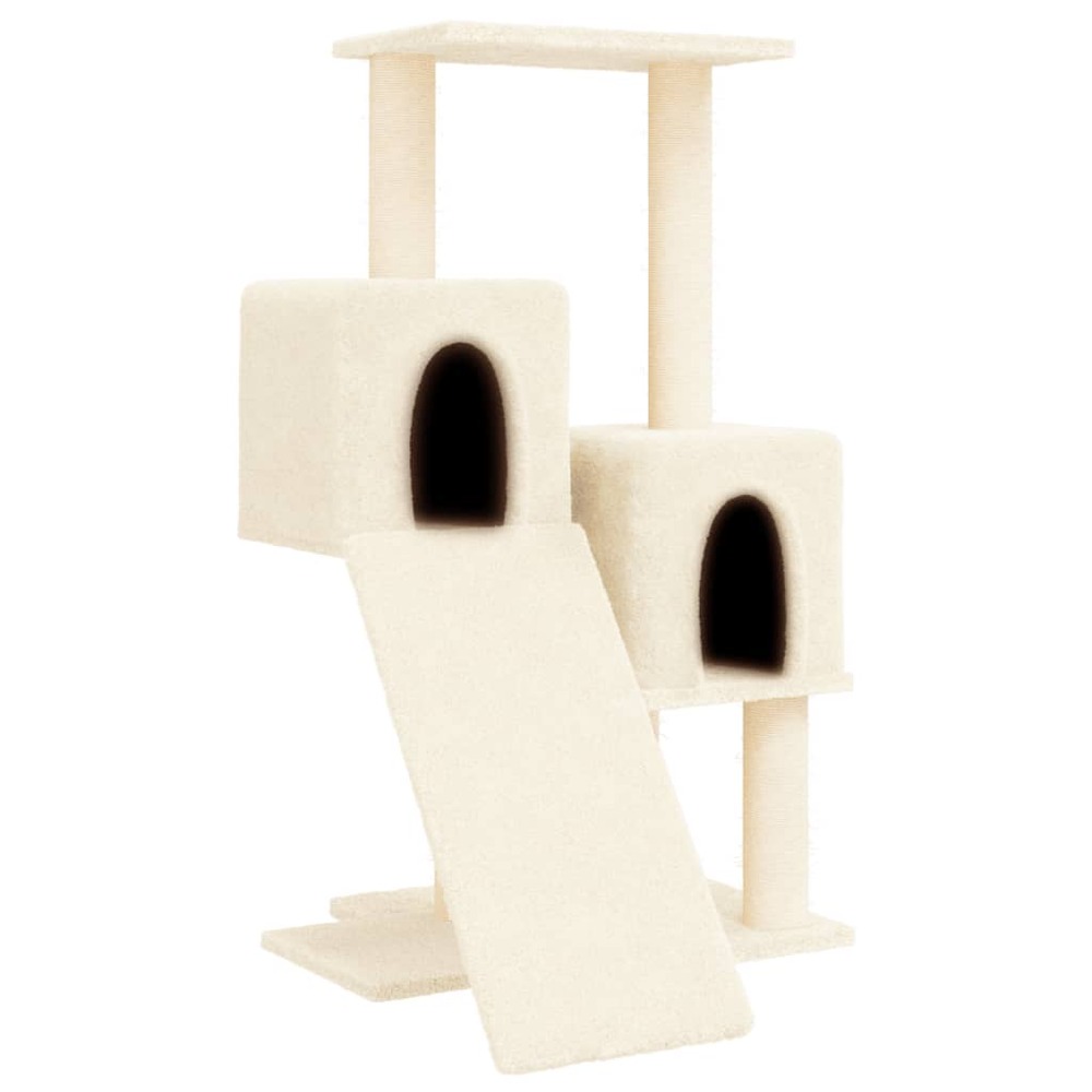 Arbre à chat avec griffoirs en sisal crème 82 cm