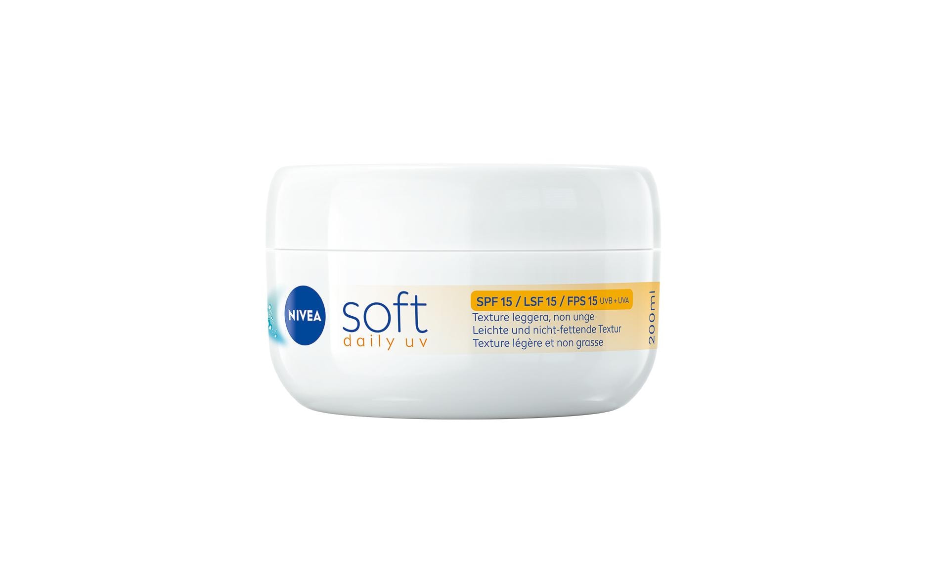 Soft erfrischende Feuchtigkeitscreme Topf LSF 15 200 mlCreme mit Sonnenschutz für eine gesunde Haut