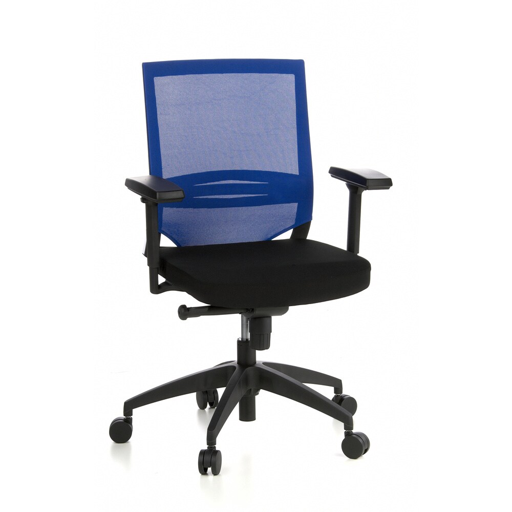 Profi Bürostuhl PORTO BASE Stoff/Netzstoff mit Armlehnen (höhenverstellbar) hjh OFFICE