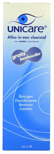 Unicare Alles-in-één Vloeistof Zachte Contactlenzen   Lenzenhouder 360ML